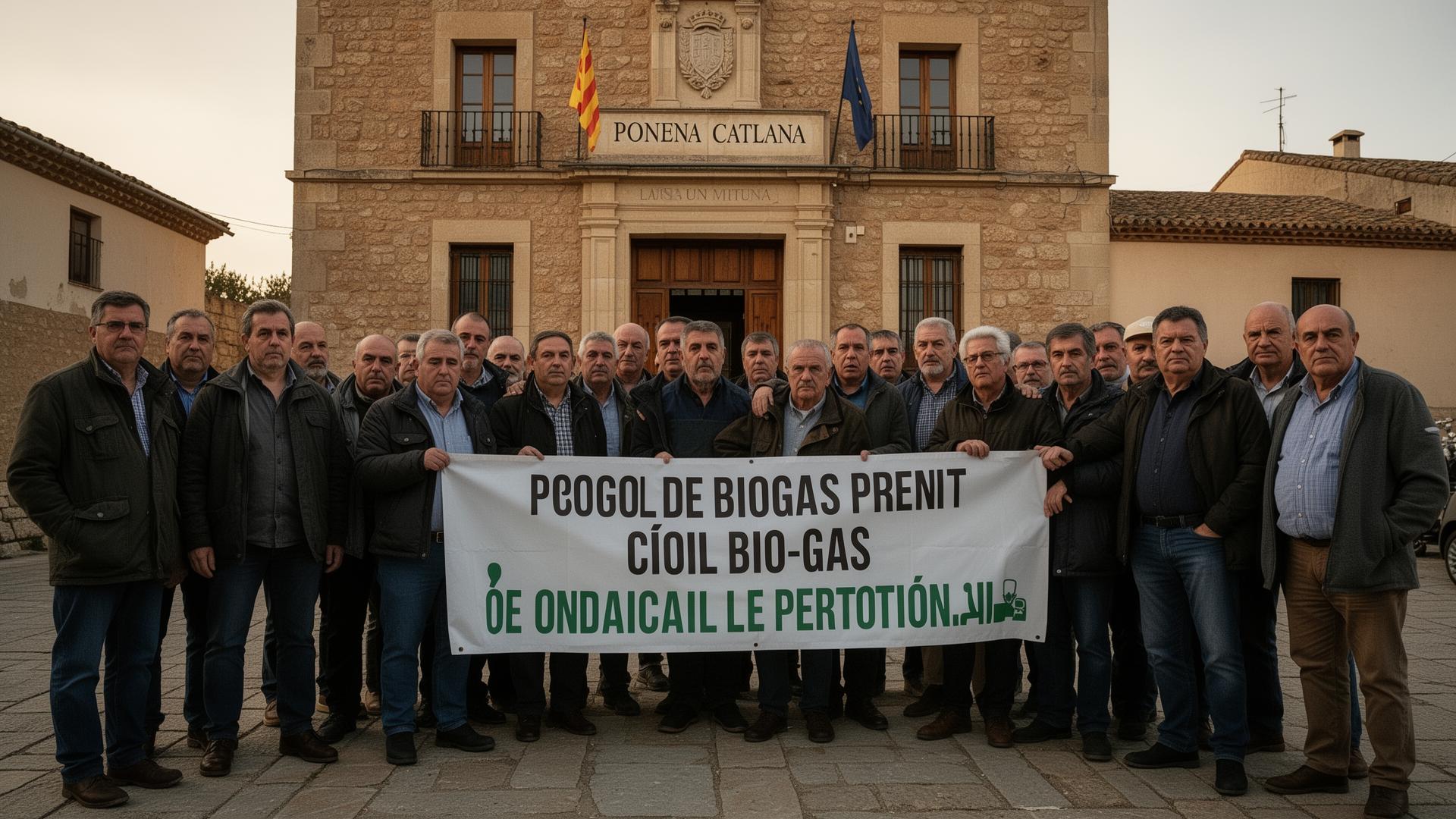 Front institucional: 27 alcaldes de Ponent es van pronunciar contra la macroplanta a l'ermita del Pedrís el juliol de 2025.